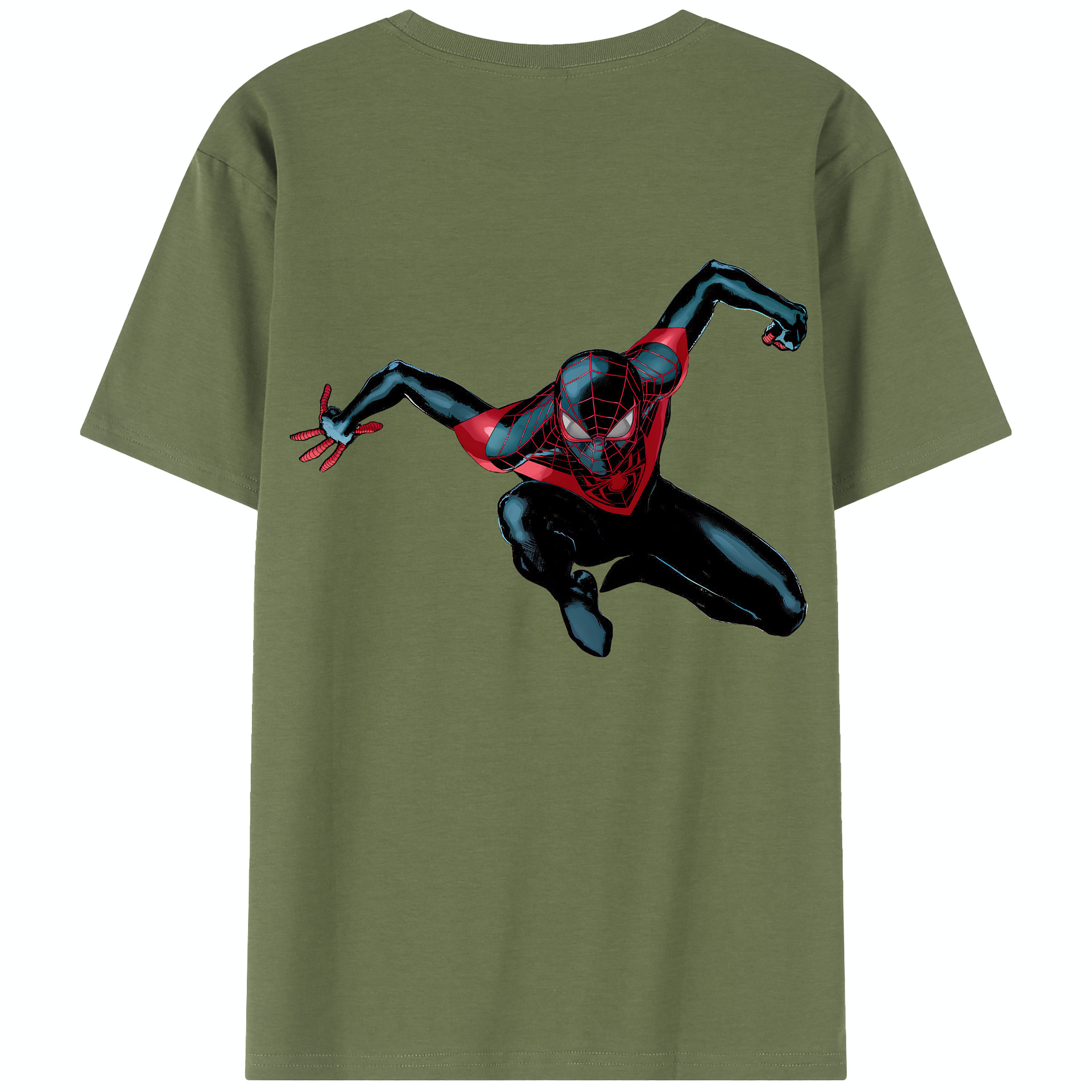 （画像用） Spider Man スパイダーマン 綿100％半袖Tシャツ（背面プリント）
